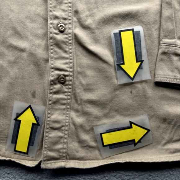 Lapco FR 7 oz Uniform Shirt Mens Large Khaki Flame-Resistant Cotton Twill IKH7 - Picture 6 of 11